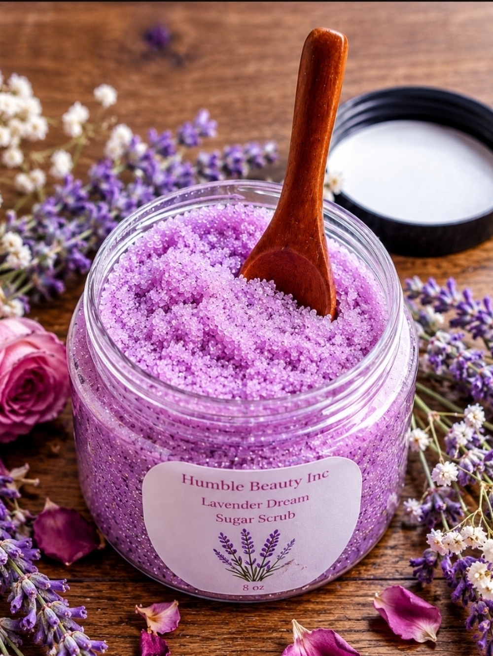 Lavender Dream Sugar Scrub 8oz | Calming Lavender | Handmade Relaxing Self Care